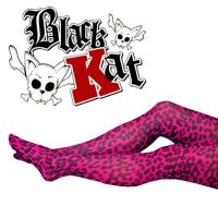Black Cat Tights Leopard pink